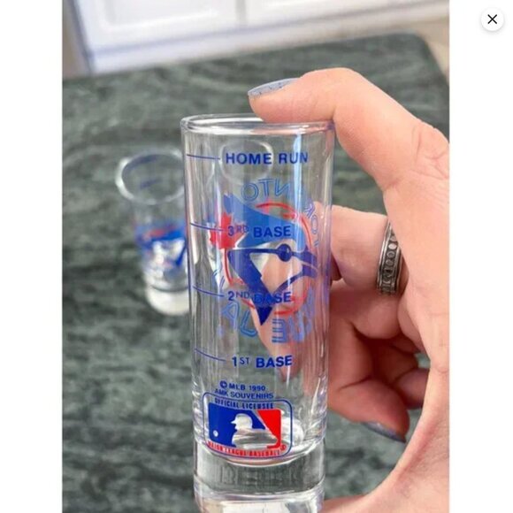 (Set of x3) MLB - Toronto Blue Jays - Vintage 1990 2oz Shot Glasses - Picture 4 of 7